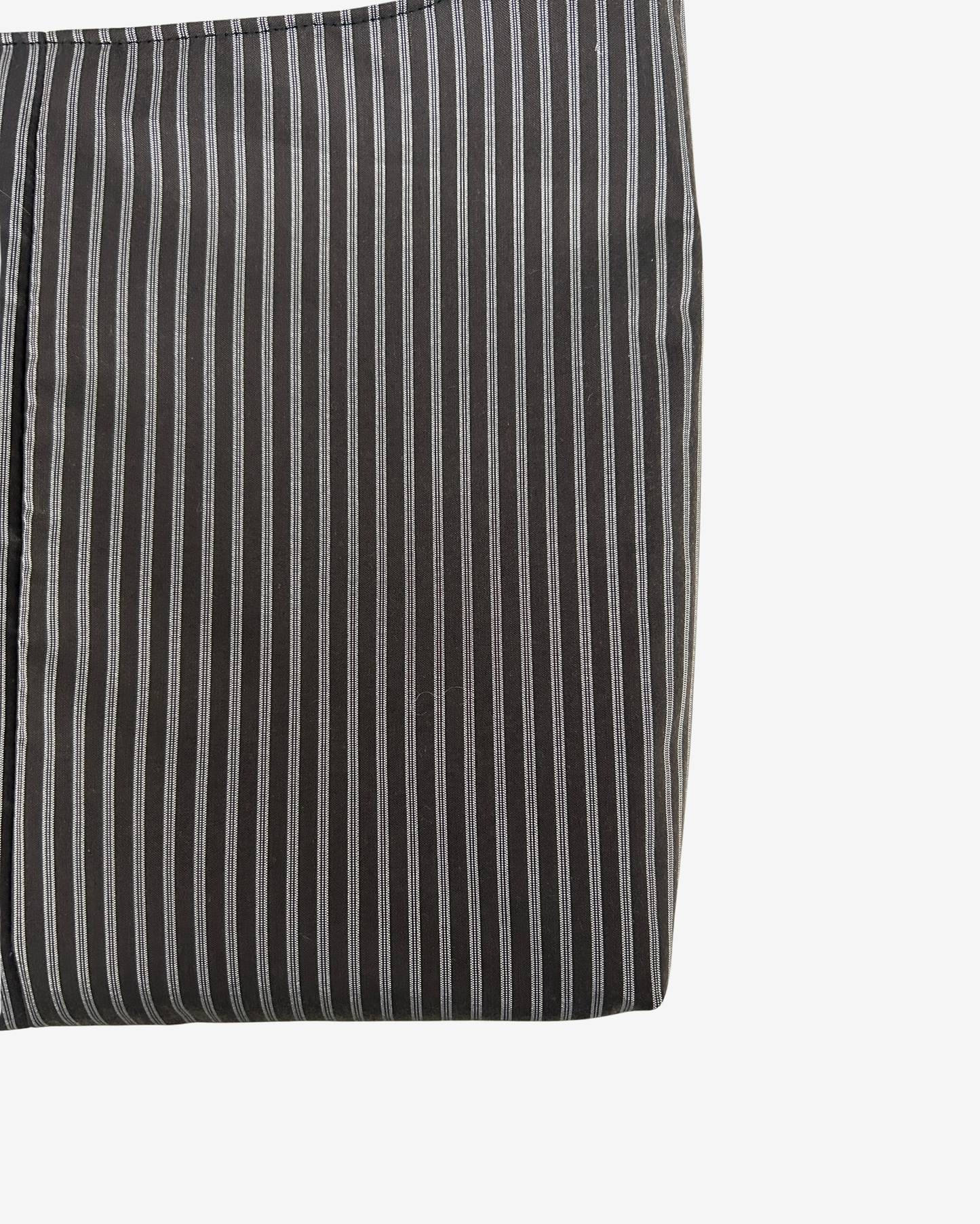 BLACK GREY STRIPED MINI BAG