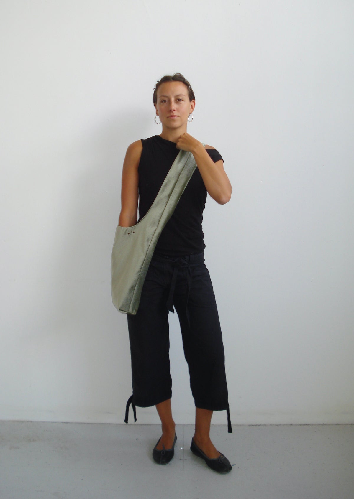 LIGHT GREEN BIG CROSSBODY BAG
