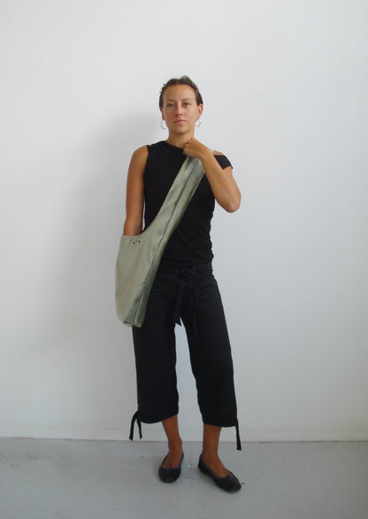 LIGHT GREEN BIG CROSSBODY BAG
