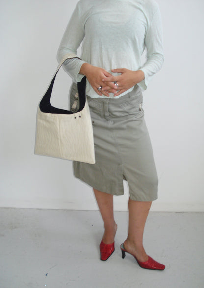 CREAM WAVY MINI BAG