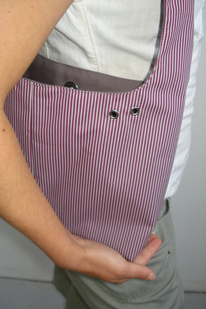 RED STRIPED MINI BAG