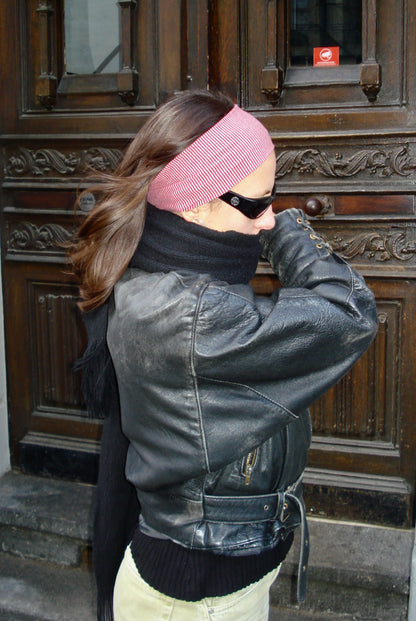 RED STRIPED HEADBAND