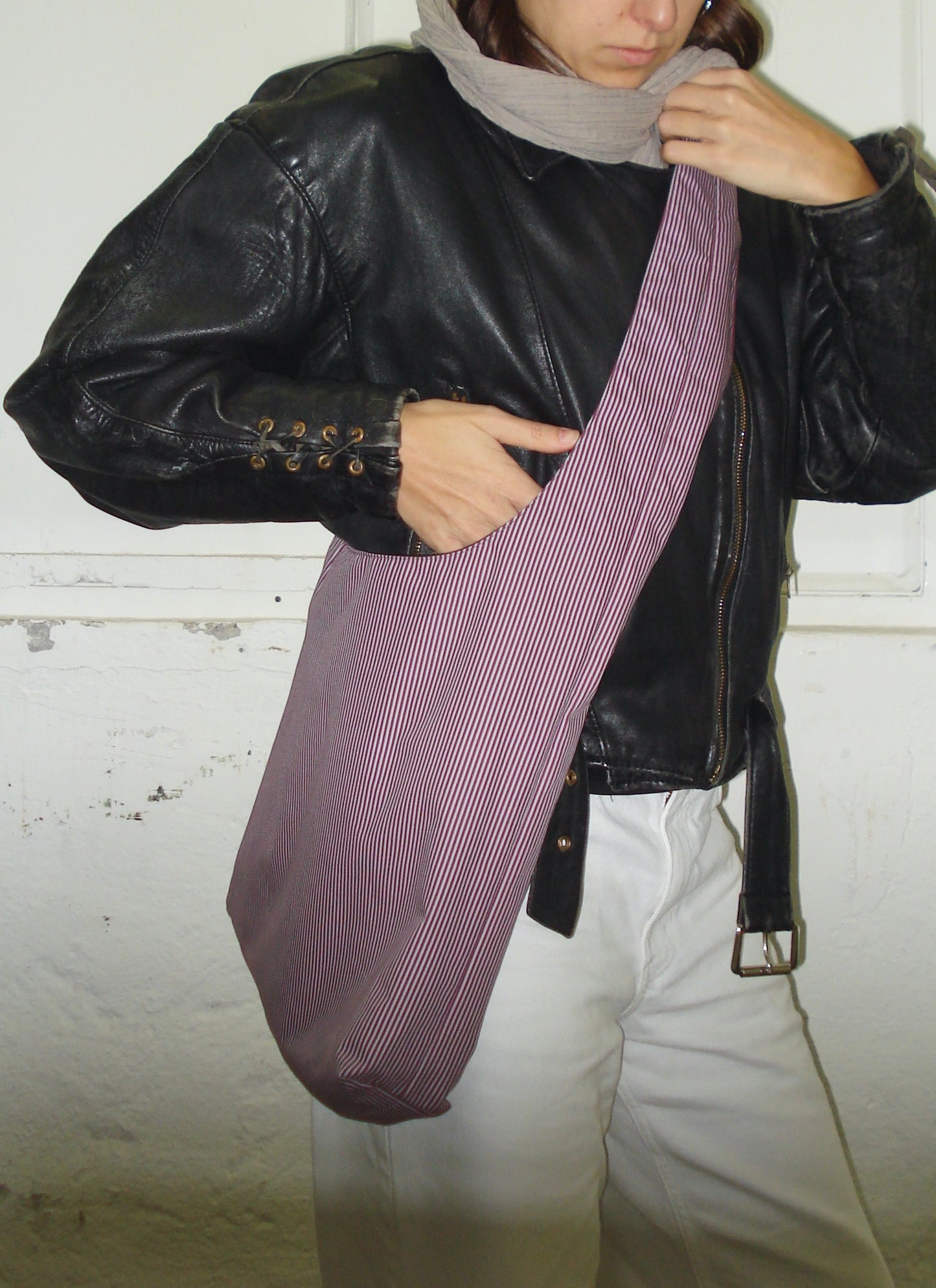 RED STRIPED BIG BAG