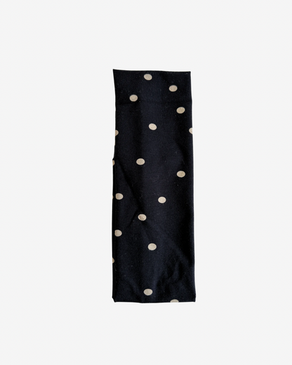 POLKA DOT HEADBAND BLACK