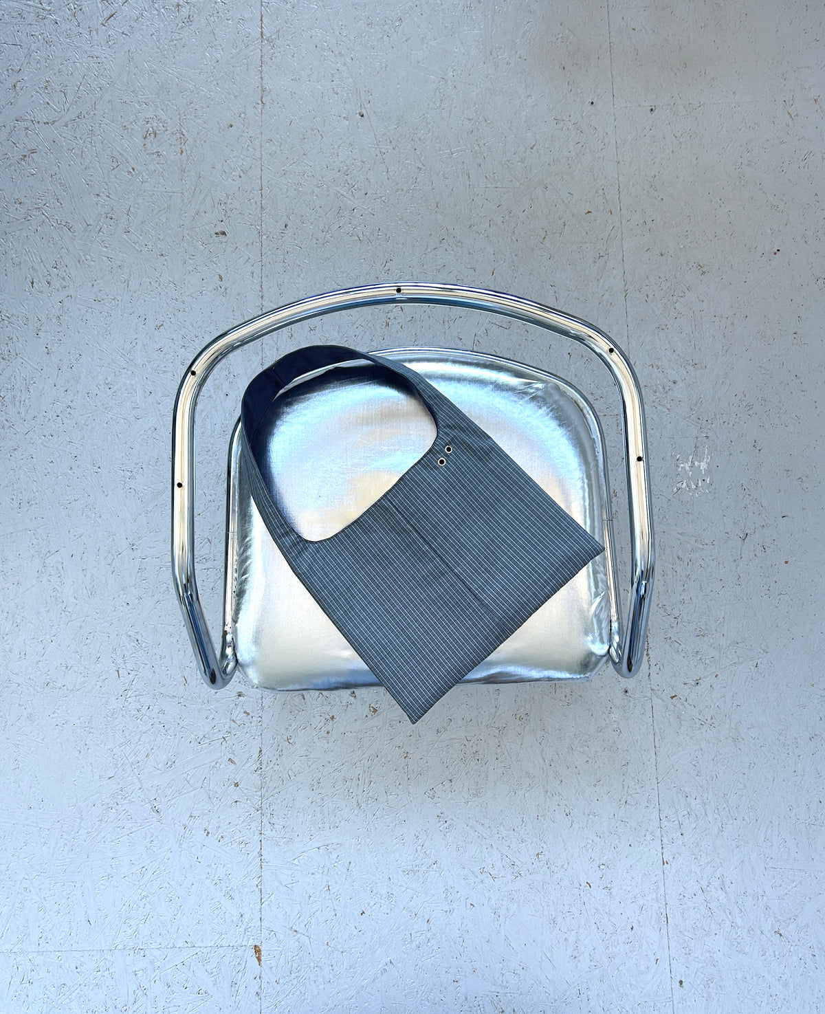 GREY CHECKERED MINI BAG