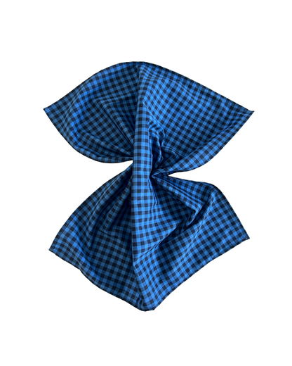 BLUE CHECKERED HEADSCARF