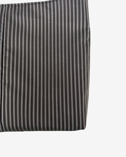 BLACK GREY STRIPED MINI BAG