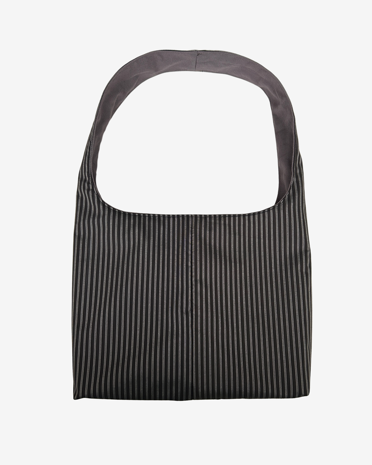 BLACK GREY STRIPED MINI BAG