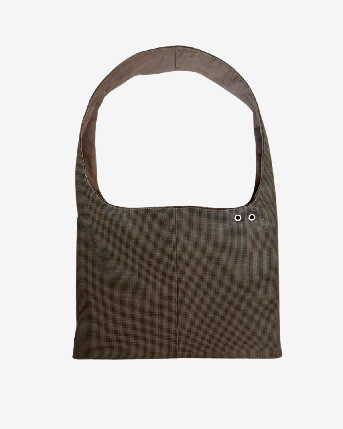 BROWN CHECKERED MINI BAG