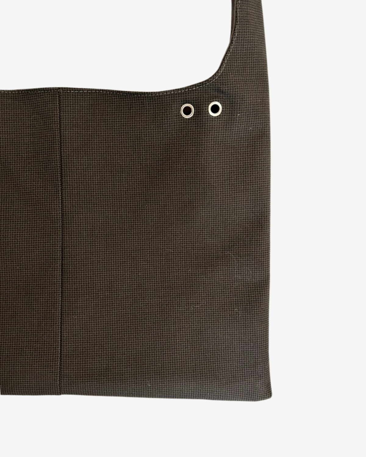 BROWN CHECKERED MINI BAG