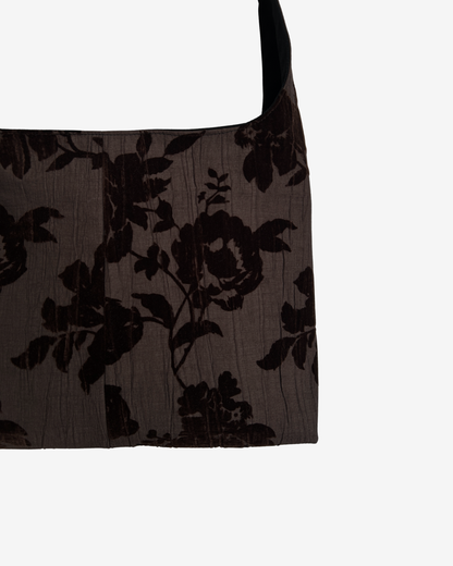 BROWN FLORAL MINI BAG