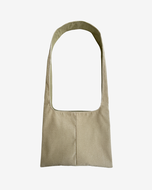 CREAM CORDUROY MEDIUM BAG