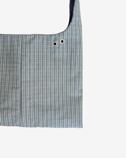 GREY CHECKERED MINI BAG