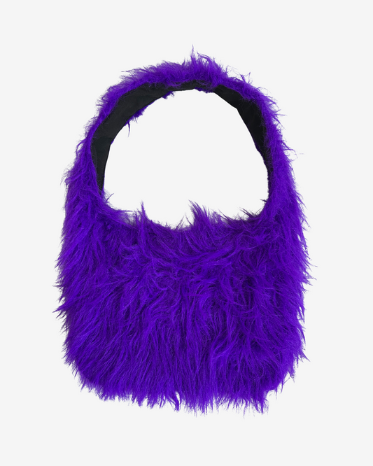 PURPLE FLUFFY MINI BAG