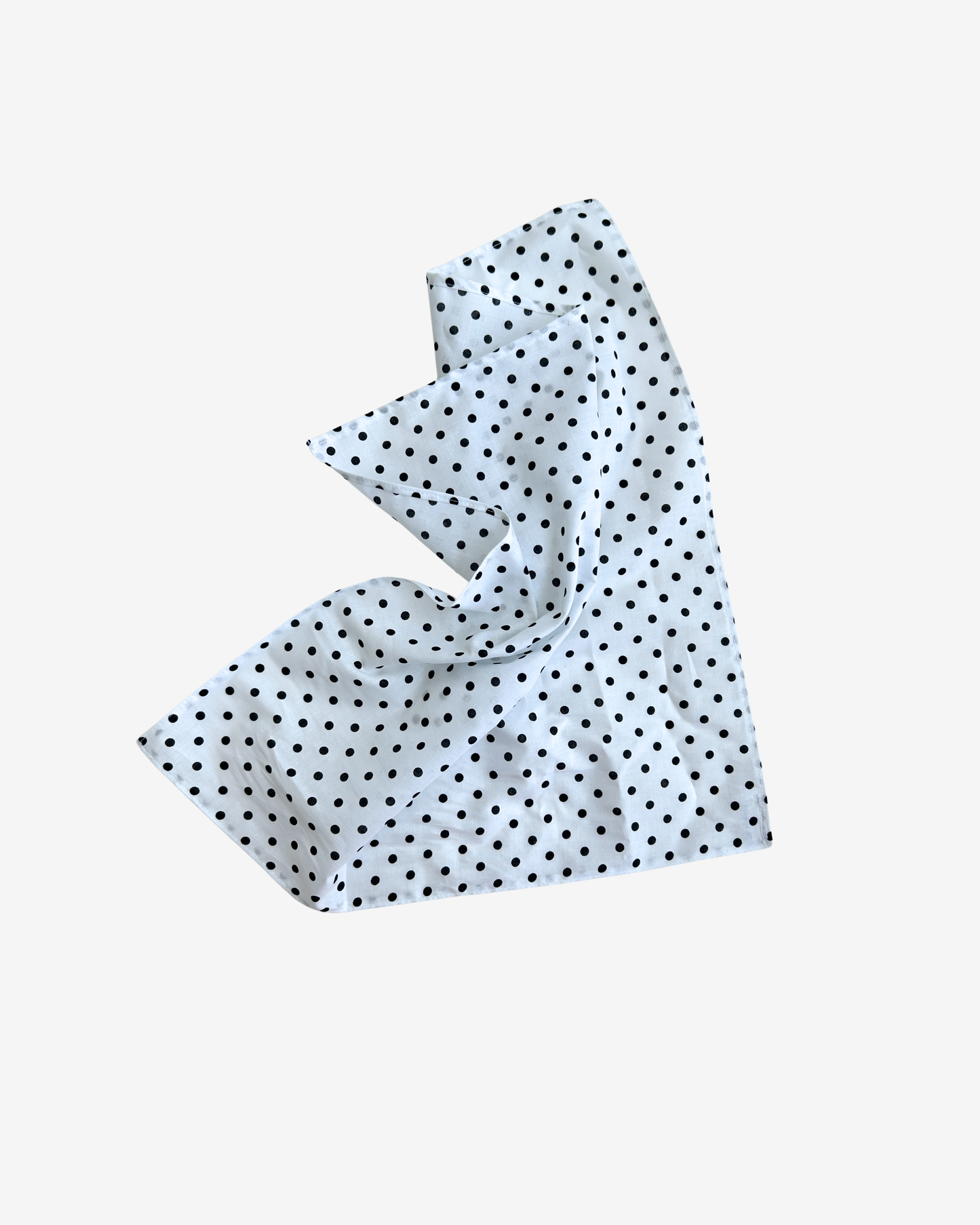 WHITE POLKA DOT HEADSCARF
