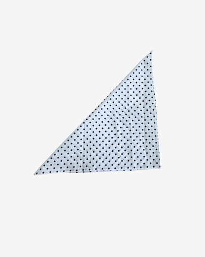 WHITE POLKA DOT HEADSCARF